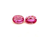 Pink Sapphire 9x6.3mm Oval Matched Pair 3.95ct