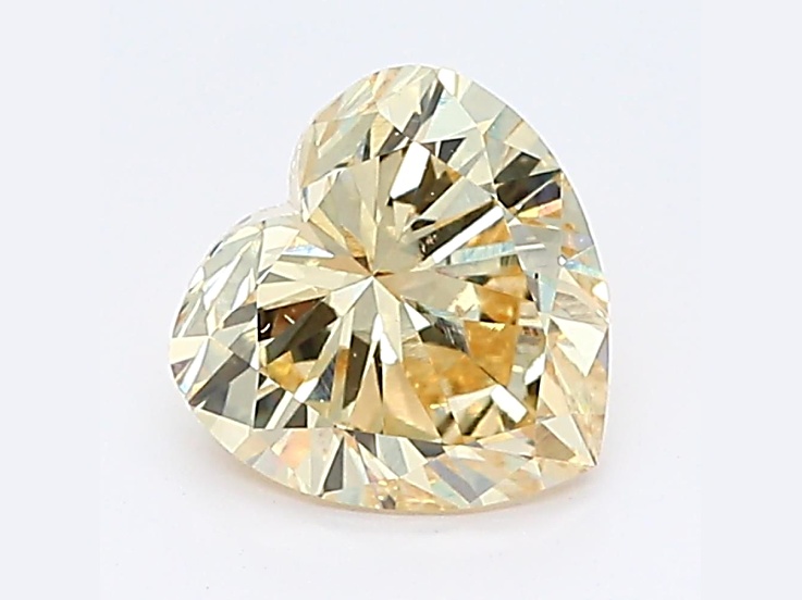 1.06ct Light Yellow Heart Shape Lab-Grown Diamond SI1 Clarity IGI Certified