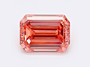 1.09ct Intense Pink Emerald Cut Lab-Grown Diamond SI1 Clarity IGI Certified