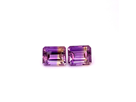 Ametrine 12x10mm Emerald Cut Matched Pair 12.00ct
