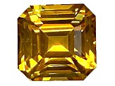 Yellow Sapphire Loose Gemstone 6.7x6.5mm Emerald Cut 2.06ct