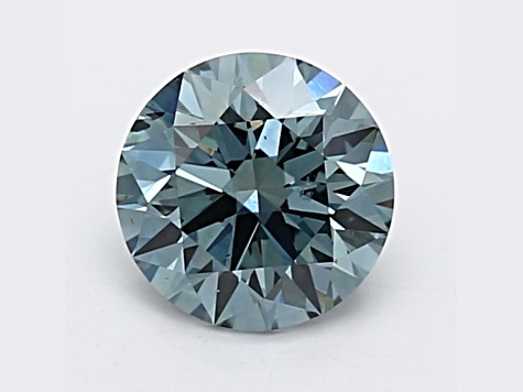 1.10ct Blue Round Lab-Grown Diamond SI1 Clarity IGI Certified