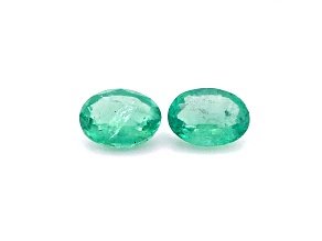 Ethiopian Emerald 9x7mm Oval Matched Pair 3.00ctw