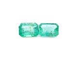 Ethiopian Emerald 8x6mm Emerald Cut Matched Pair 2.53ctw