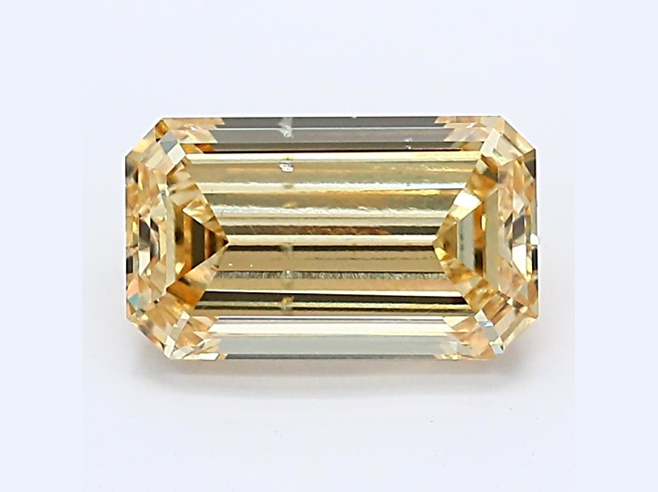 2.09ct Intense Yellow Emerald Cut Lab-Grown Diamond SI1 Clarity IGI Certified