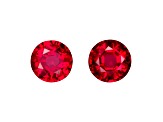 Ruby 4.9mm Round Matched Pair 1.00ctw