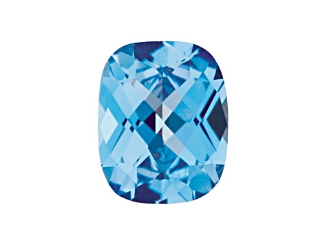 Swiss Blue Topaz 8x6mm Checkerboard Cushion 1.70ct