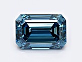1.67ct Blue Emerald Cut Lab-Grown Diamond SI1 Clarity IGI Certified