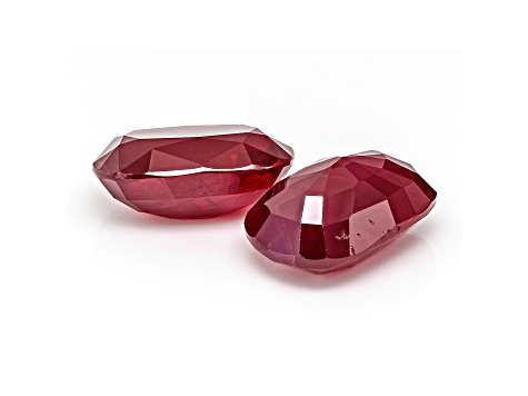 Ruby 9.33x6.42mm Cushion Matched Pair 5.20ctw