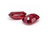 Ruby 9.33x6.42mm Cushion Matched Pair 5.20ctw
