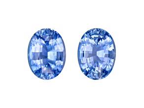 Sapphire 8.3x6.2mm Oval Matched Pair 3.42ctw