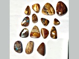 Boulder Opal Free-Form Cabochon Set of 15 170ctw