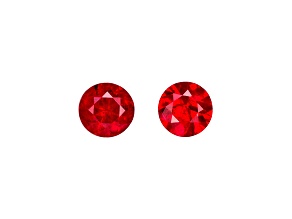 Ruby 4.1mm Round Matched Pair 0.67ctw