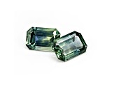 Montana Teal Sapphire 5.0x3.5mm Emerald Cut Matched Pair 0.75ctw