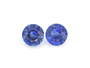 Sapphire 6.5mm Round Matched Pair 2.66ctw