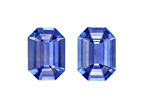 Sapphire 6.9x4.9mm Emerald Cut Matched Pair 1.54ctw
