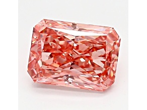 1.35ct Intense Pink Radiant Cut Lab-Grown Diamond VS1 Clarity IGI Certified