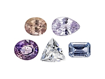 Picture of Multi-Color Sapphire Mixed Shape Set of 5 2.57ctw