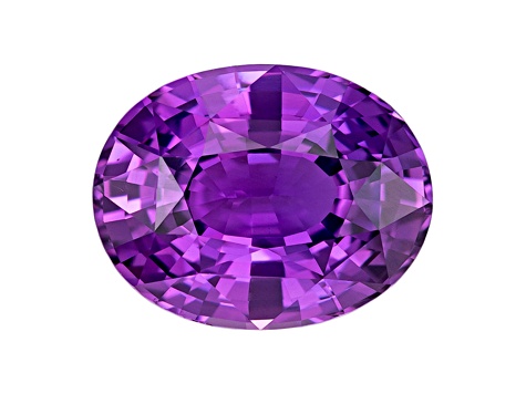 Purple Sapphire Loose Gemstone Unheated 9.1x7.14mm Oval 2.52ct