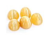 Fire Opal Cat's Eye 7x6mm Oval Set of 5 4.90ctw
