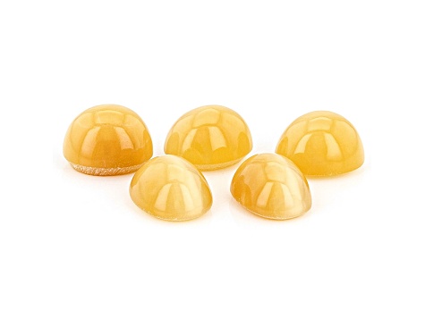 Fire Opal Cat's Eye 7x6mm Oval Set of 5 4.90ctw