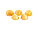Fire Opal Cat's Eye 7x6mm Oval Set of 5 4.90ctw