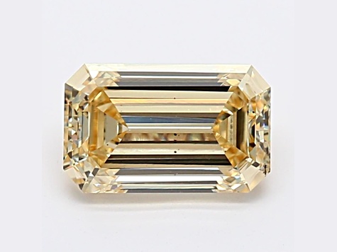1.65ct Yellow Emerald Cut Lab-Grown Diamond SI1 Clarity IGI Certified