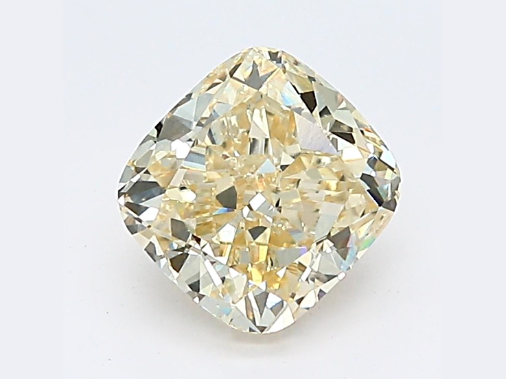 1.54ct Light Yellow Cushion Lab-Grown Diamond VS2 Clarity IGI Certified