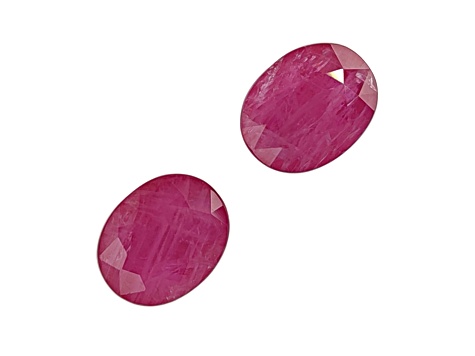 Ruby 10.0x7.9mm Oval Matched Pair 8.03ctw