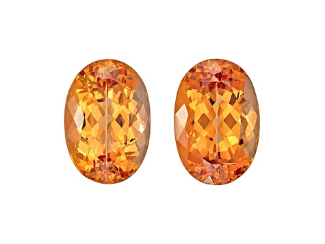 Imperial Topaz 10.9x7.5mm Oval Matched Pair 7.46ctw