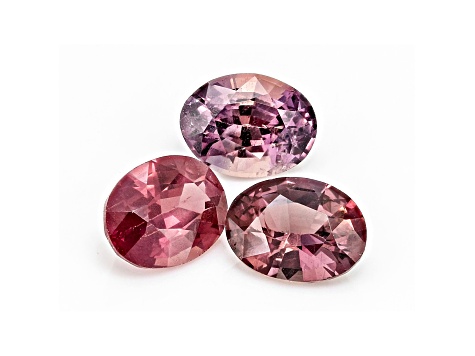 Pink Sapphire 5x4mm Oval Set of 3 1.40ctw