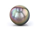 Cultured Tahitian Pearl 12.1mm Round Green and Lavender