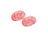 Colorado Rhodochrosite 8x6mm Oval Cabochon Matched Pair 3.49ctw