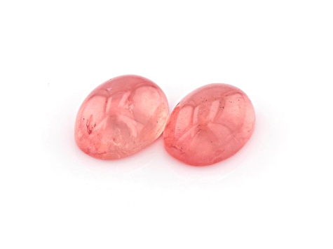 Colorado Rhodochrosite 8x6mm Oval Cabochon Matched Pair 3.49ctw