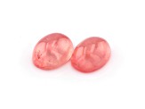 Colorado Rhodochrosite 8x6mm Oval Cabochon Matched Pair 3.49ctw
