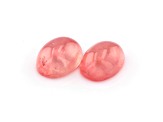 Colorado Rhodochrosite 8x6mm Oval Cabochon Matched Pair 3.49ctw