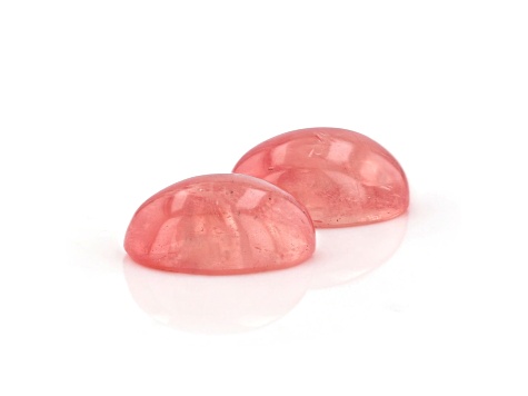 Colorado Rhodochrosite 8x6mm Oval Cabochon Matched Pair 3.49ctw