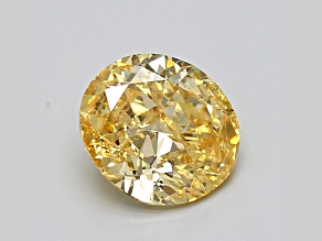 1.54ct Vivid Yellow Oval Lab-Grown Diamond VS2 Clarity IGI Certified