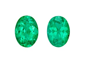 Emerald 6.7x5mm Oval Matched Pair 1.31ctw