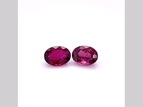 Rubellite 8x6mm Oval Matched Pair 3.03ctw