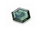 Montana Greenish Blue Sapphire Loose Gemstone 8.7mm Hexagon Portrait Cut 1.30ct
