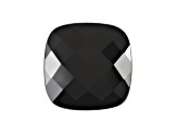 Black Onyx 12mm Checkerboard Cushion 6.30ct