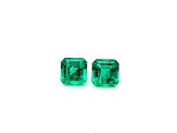 Emerald 5.2mm Emerald Cut Matched Pair 1.49ctw