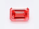 1.28ct Deep Pink Emerald Cut Lab-Grown Diamond SI1 Clarity IGI Certified