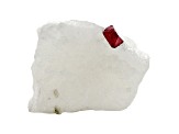 Red Spinel Crystal in Calcite Free-Form Size and Shape Vary