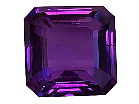Purple Sapphire Loose Gemstone Unheated 9.2x9.1mm Emerald Cut 5ct