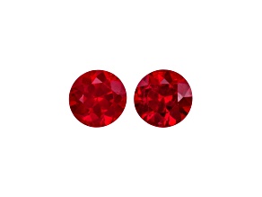 Ruby 4mm Round Matched Pair 0.67ctw
