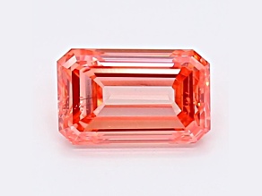 1.05ct Intense Pink Emerald Cut Lab-Grown Diamond SI1 Clarity IGI Certified