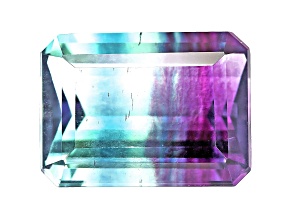 Bi-Color Fluorite 19x14mm Emerald Cut 22.50ct