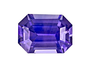 Purple Sapphire Loose Gemstone Unheated 6.66x4.83mm Emerald Cut 1.02ct
